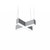 Ledalite 2901L95022LNE2 TruGroove suspended shapes, 2 x 2ft Cross, Direct Flush Silk Lens, 2200 lm/ft, CRI 90, 5000K - 106.7 lm/W
