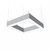 Ledalite 29x5L92735LQS2 TruGroove suspended shapes, 2 x 2ft Square, Dir/Ind Flush Silk Lens, 3500 lm/ft, CRI 90, 2700K - 119.1 lm/W