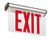 Chloride 44RL2R Universal Edge-Lit LED Exit, AC Only, Satin Aluminum Housing w/ Black End Caps, Single Face, Red Letters with Mirror Background, Surface Mounting