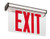 Chloride 44RLU2R Universal Edge-Lit LED Exit, AC Only, Satin Aluminum Housing w/ Black End Caps, Double Face, Red Letters on Mirror Background, Universal Mounting
