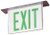 Chloride 45VLW1 Architectural LED Edge-Lit Exit, Wall Mount, Single Face, Red or Green Letters, Clear, White or Mirrored Backgrounds available, Satin Aluminum Finish, Custom finish options available. See spec sheet.