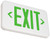 Chloride CLXARW Compac Thermoplastic Exit Sign, Low Profile, White or Black Finish, Red or Green LED