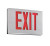 Chloride ER55L3 Die Cast Aluminum Contemporary LED Exit, Emergency LED, Single Face (w/Extra Face Plate for Double Face), Matte Black w/ Brushed Aluminum Face Housing, Red or Green Letters, Self Diagnostics