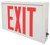 Chloride EXEL2R Die Formed Steel LED Exit, Nicad Battery, Single Face, Red Letters, White Housing