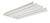 Day-Brite FBX45LL40-UNV-N-LCA 45,000 Nominal Delivered Lumens, 4000K, 80 CRI, Narrow Distribution, Clear Acrylic Lens