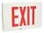 Chloride SCA1RBIC Cast Aluminum LED Exit, AC only, Single Face, Red Letters, Black Stencil Face/ Black Housing, Intelli-Charge Diagnostics