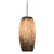  JESCO-QAP402 Jesco Lighting QAP402 Hand-blown Gray Frit Glass with White Groove Accents Pendant