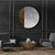 Majestic Mirror & Frame 3558-P Polished edge mirror with side wood detail Decorative Framed Mirror 38" Diameter