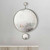 Majestic Mirror & Frame 3494-B Beveled Antique Mirrors with Thin Silver & Gold Metal Frame Decorative Framed Mirror 30" Round OA x 47" Height OA