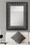 Majestic Mirror & Frame 3240-B Black with Mirror Squares Decorative Framed Mirror 32 x 42