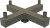 Endeavor Lighting ENPSS4Q90VTZ 4" (100mm) 90 Degree Quad Square Vertical Tenon