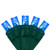 Wintergreen Corporation 20353 70 5mm Blue LED Christmas Lights, Green Wire, 4" Spacing