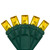 WGC-20355 - 5mm Gold LED Christmas Lights, 70 Lights, 24', Green Wire, 4" Spacing - Wintergreen Corporation