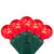WGC-20326 - G12 Red LED String Lights, 70 Lights, 24', Green Wire, 4" Spacing - Wintergreen Corporation