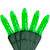 WGC-20296 - M5 Green LED Lights, 70 Lights, 24', Green Wire, 4" Spacing - Wintergreen Corporation