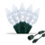 WGC-21993 - C6 Cool White LED Commercial Lights, 25 Lights, 9', Green Wire, 4" Spacing - Wintergreen Corporation