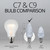 WGC-80269 - C9 Cool White LED OptiCore Bulbs, 5-Pack - Wintergreen Corporation