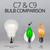 WGC-80645 - C7 Green LED FlexFilament Transparent Shatterproof Bulbs, 5-Pack - Wintergreen Corporation