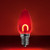 Wintergreen Corporation 80646 C7 Transparent Shatterproof Red FlexFilament LED Bulbs
