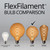 WGC-76256 - G95 Warm White LED FlexFilament Transparent Glass Globe Light Edison Bulbs - Wintergreen Corporation