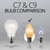 WGC-75748 - C9 Warm White LED FlexFilament Satin Glass Bulbs, 5-Pack - Wintergreen Corporation