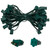 WGC-15109 - C9 E17 Intermediate Light Stringer, 10 Amp SPT2W, 50', Green Wire, 6" Spacing - Wintergreen Corporation