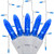 WGC-20297 - M5 Blue LED Icicle Lights, 70 Lights, 7.5', White Wire, 3" Spacing - Wintergreen Corporation