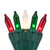 Wintergreen Corporation 18750 Commercial 100 Red, Green, White Frost Mini Lights, Lamp Lock, Green Wire, 6" Spacing