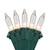WGC-15227 - Mini Clear Incandescent Commercial 200 Lights, Lamp Lock, 75.6', Green Wire, 4.5" Spacing - Wintergreen Corporation