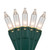 WGC-15189 - Mini Clear Incandescent Standard Lights, 50 Lights, 17', Green Wire, 4" Spacing - Wintergreen Corporation