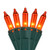 Wintergreen Corporation 21273 50 Amber / Orange Mini Lights, Green Wire, 4" Spacing