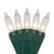 WGC-15262 - Mini Clear Incandescent Standard Twinkle Lights, 50 Lights, 25.5', Green Wire, 6" Spacing - Wintergreen Corporation