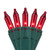 Wintergreen Corporation 17527 100 Red Mini Lights, Green Wire, 2.5" Spacing