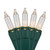 WGC-17604 - Mini Clear Incandescent Standard Chasing Lights, 140 Lights, 46.7', Green Wire, 4" Spacing - Wintergreen Corporation