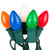 WGC-19215 - C7 Multicolor Incandescent Opaque Steady Light Set, 25 Lights, 25', Green Wire, 12" Spacing - Wintergreen Corporation