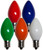 WGC-15116 - C7 Multicolor Incandescent Opaque, 5 Watt Light Bulbs, 25-Pack - Wintergreen Corporation