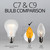 WGC-15129 - C7 Yellow Incandescent Triple Dipped Transparent, 5 Watt Light Bulbs, 25-Pack - Wintergreen Corporation