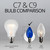WGC-15130 - C7 Blue Incandescent Twinkle Triple Dipped Transparent, 7 Watt Light Bulbs, 25-Pack - Wintergreen Corporation