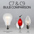 WGC-15133 - C7 Red Incandescent Twinkle Triple Dipped Transparent, 7 Watt Light Bulbs, 25-Pack - Wintergreen Corporation