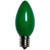 WGC-15136 - C9 Green Incandescent Opaque, 7 Watt Light Bulbs, 25-Pack - Wintergreen Corporation
