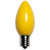 WGC-15140 - C9 Yellow Incandescent Opaque, 7 Watt Light Bulbs, 25-Pack - Wintergreen Corporation