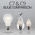 WGC-15142 - C9 Clear Incandescent Transparent, 7 Watt Light Bulbs, 25-Pack - Wintergreen Corporation