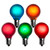 WGC-18767 - G30 Multicolor Incandescent Satin, 5 Watt Light Bulbs, 25-Pack - Wintergreen Corporation