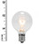 WGC-18769 - G40 Clear Incandescent Transparent, 7 Watt Light Bulbs, E12 Base, 25-Pack - Wintergreen Corporation