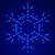 WGC-79771 - 36" 5mm Blue LED Folding Snowflake, 105 Lights - Wintergreen Corporation