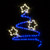 WGC-73437 - 20" LED Swirl Christmas Tree, Blue and White Lights, 95 Lights - Wintergreen Corporation