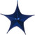 Wintergreen Corporation 78880 44" Blue Metallic Unlit Fold Flat Commercial Star