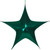 WGC-78870 - 32" Green Metallic Unlit Fold Flat Commercial Star - Red Sleigh