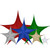 WGC-78678 - 60" Green Polymesh Unlit Fold Flat Commercial Star - Red Sleigh