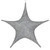 WGC-78665 - 44" Silver Polymesh Unlit Fold Flat Commercial Star - Red Sleigh